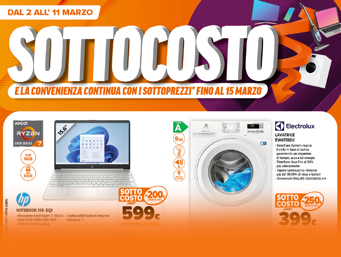 Promo valide fino all'11 Marzo 2023